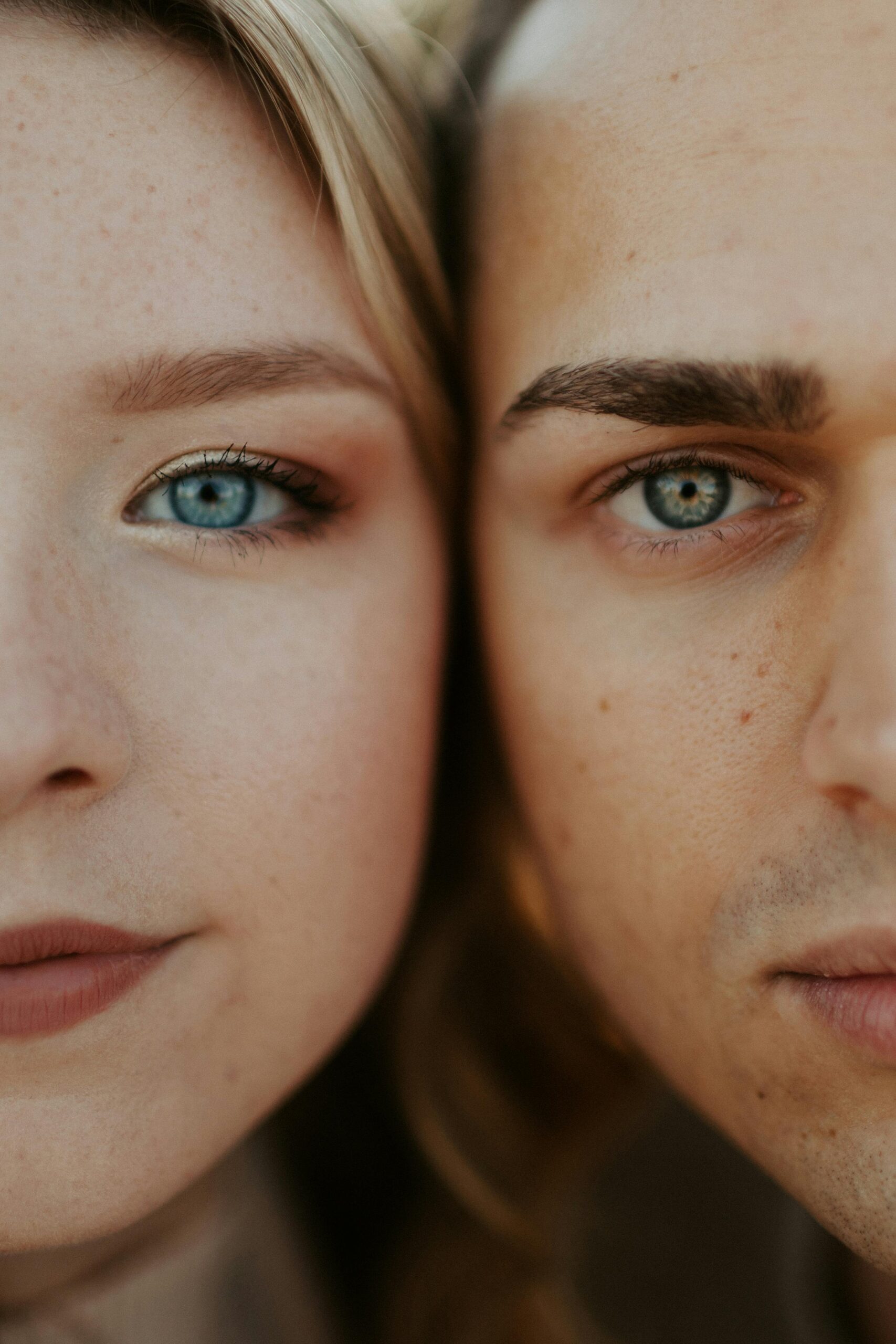 Faces of Couple in Portrait Photography